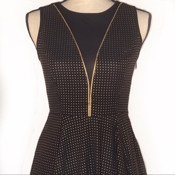 Express Black Cocktail Dress with Mesh Detail - Picture 2 of 6